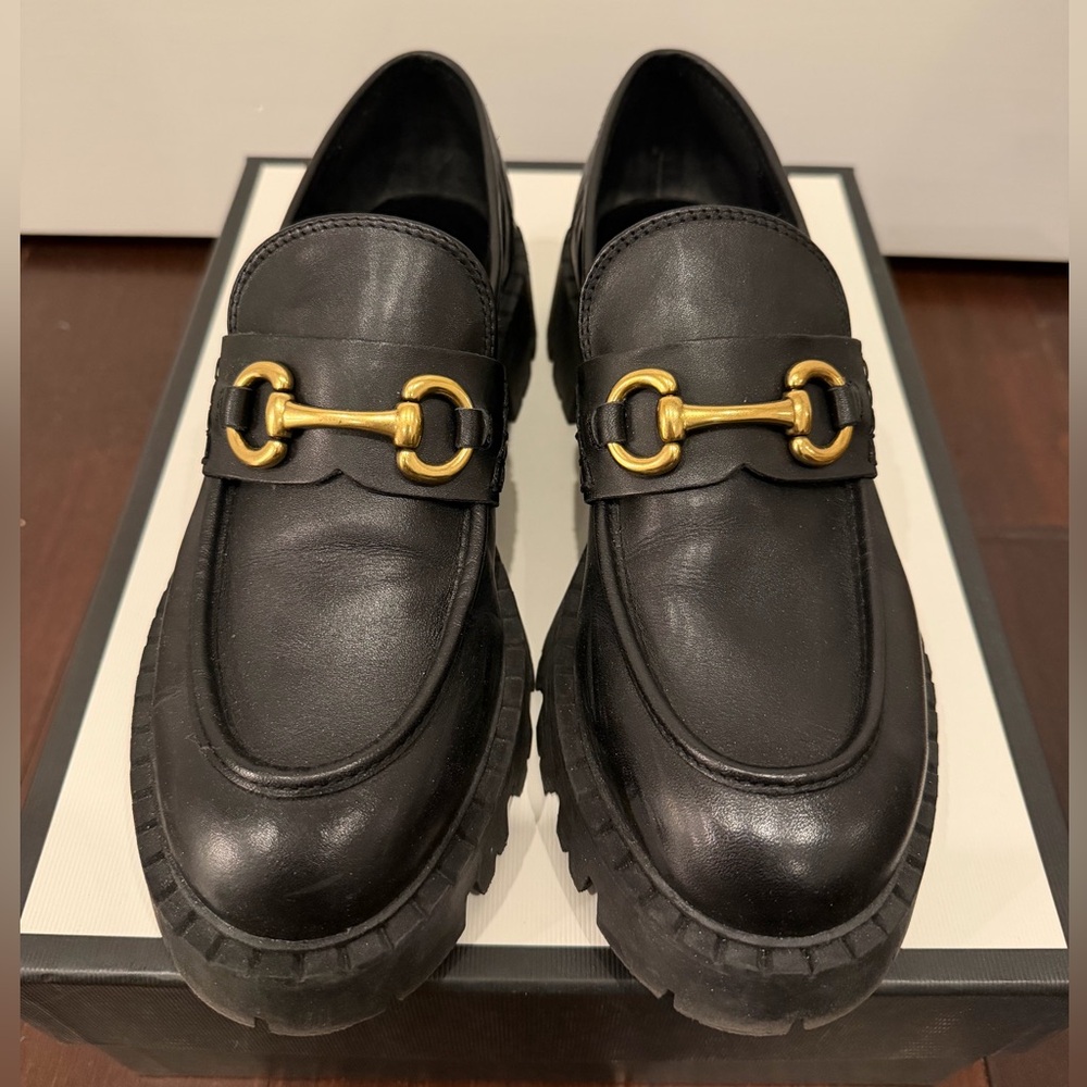 MANGO Horse Bit Leather Loafers